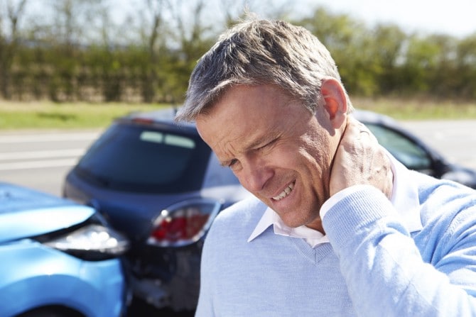 Neck injuries are common in car crashes. 