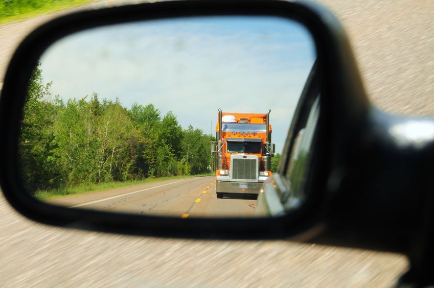 safety sharing road with semi trucks