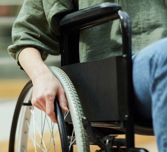 woman in wheelchair with social security benefits