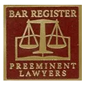 Bar Register Preeminent Lawyers badge