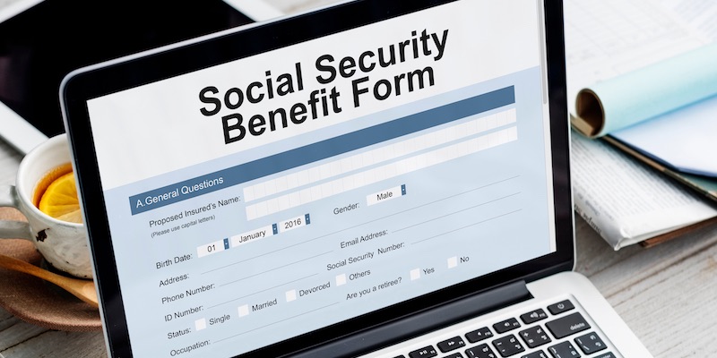 Social Security Benefit Form Concept